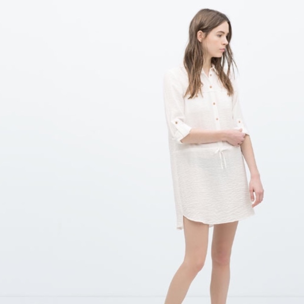 Tunic Shirt-Style Collar Dress | Zara​